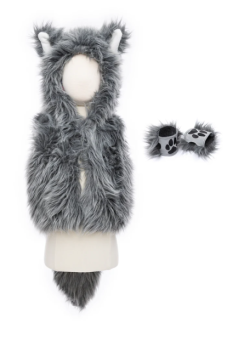 big bad wolf vest with gloves (3-4 jr) | Kinderfeestwinkel | Speelgoedwinkel | Feestwinkel | Kinderwinkel | Amsterdam