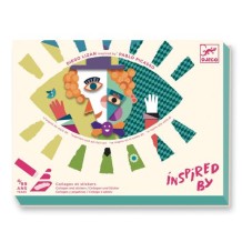 djeco collages - vierkanten hoofden, naar Pablo Picasso | Kinderfeestwinkel | Speelgoedwinkel | Feestwinkel | Kinderwinkel | 