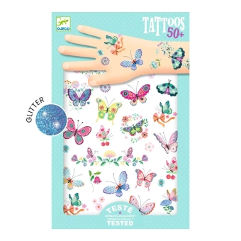 djeco tattoos - vlinders | Kinderfeestwinkel | Speelgoedwinkel | Feestwinkel | Kinderwinkel | Amsterdam