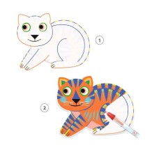 djeco magisch kleuren met water - dieren