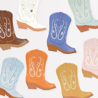 meri meri western boot plates | Kinderfeestwinkel | Speelgoedwinkel | Feestwinkel | Kinderwinkel | Amsterdam