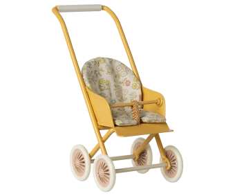 maileg stroller, micro - yellow | Kinderfeestwinkel | Speelgoedwinkel | Feestwinkel | Kinderwinkel | Amsterdam
