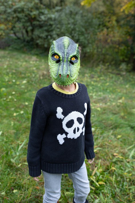 t-rex dino mask - green