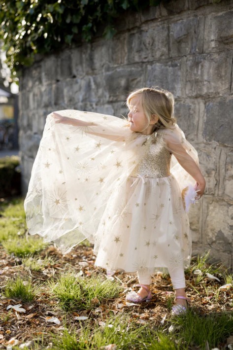 golden glam party dress (7-8 yrs)