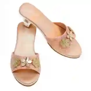 souza slipper hoge hak clarisse - zalm/metallic (maat 30/31)