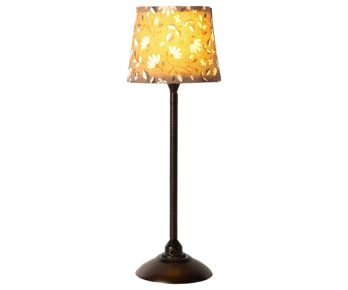 maileg miniature floor lamp - anthracite