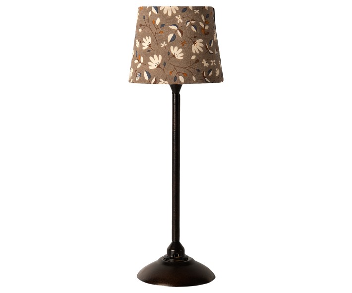 maileg miniature floor lamp - anthracite