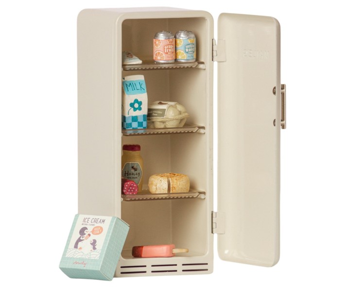 maileg miniature fridge - off-white