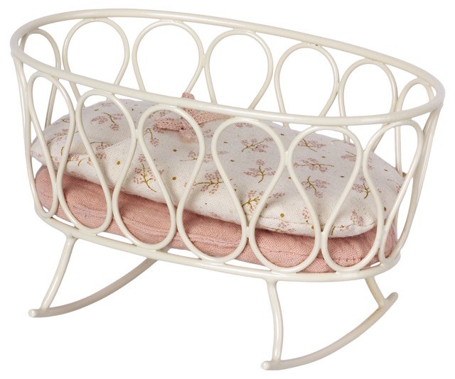 maileg cradle w. sleeping bag, MY - rose