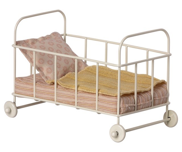 maileg cot bed, micro - rose