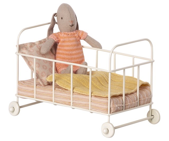 maileg cot bed, micro - rose