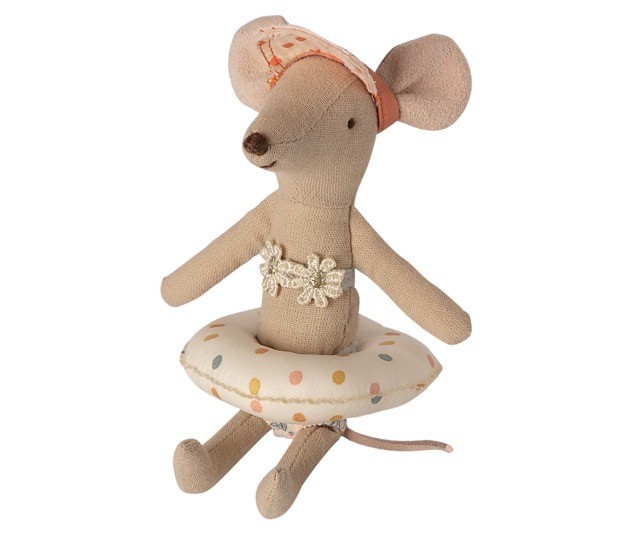 maileg float, small mouse - multi dot