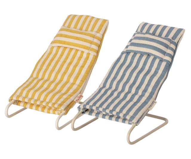 maileg beach chair set, mouse