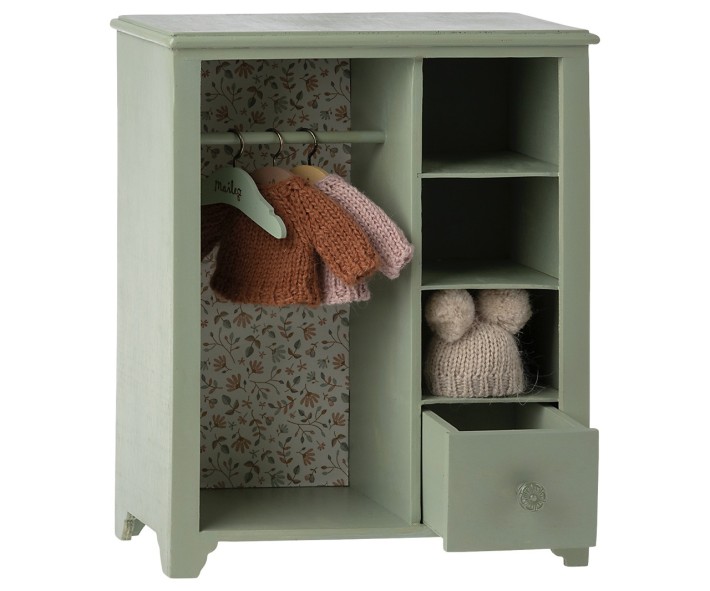 maileg wardrobe, large - mint green