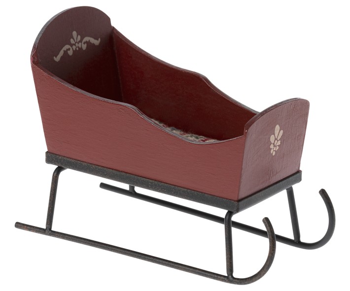 maileg sleigh, mouse - red | Kinderfeestwinkel | Speelgoedwinkel | Feestwinkel | Kinderwinkel | Amsterdam