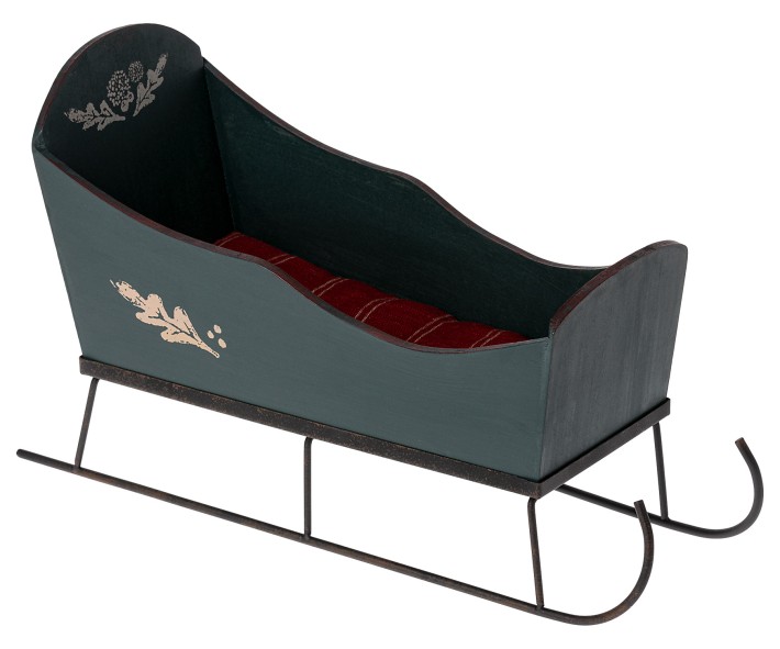 maileg sleigh, medium - green | Kinderfeestwinkel | Speelgoedwinkel | Feestwinkel | Kinderwinkel | Amsterdam
