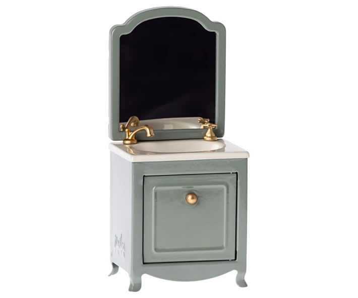 maileg sink dresser with mirror, mouse - dark mint | Kinderfeestwinkel | Speelgoedwinkel | Feestwinkel | Kinderwinkel | Amste