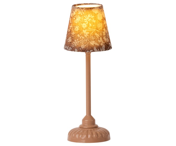 maileg vintage floor lamp, small - dark powder