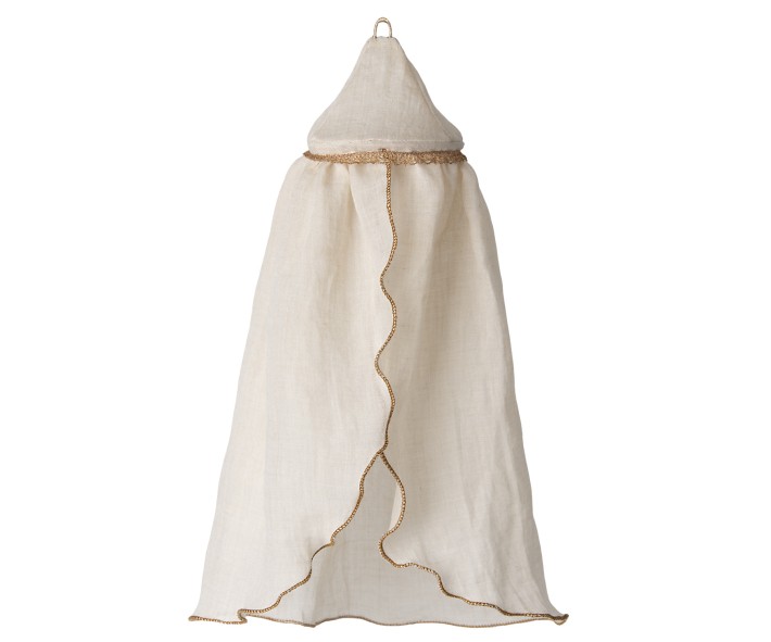 maileg miniature bed canopy - cream