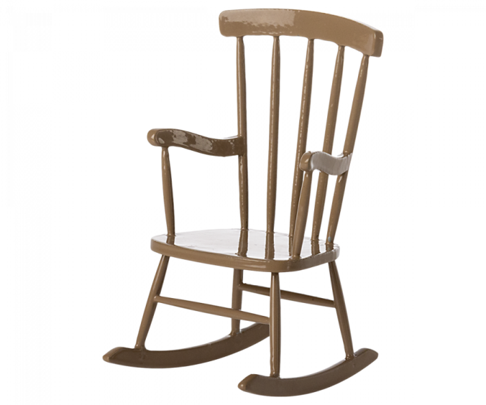 maileg rocking chair, mouse - light brown