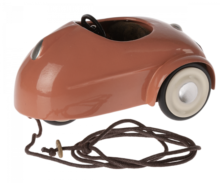 maileg mouse car - coral