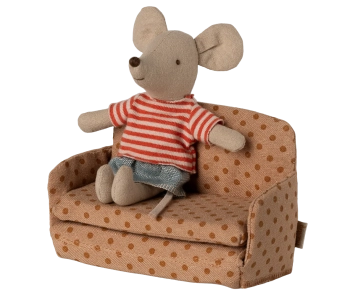 maileg sofa bed, mouse - dots