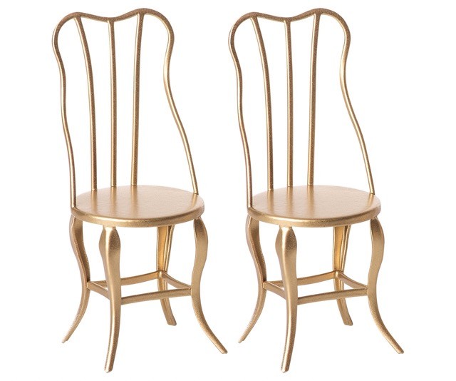 maileg vintage chair, micro - gold