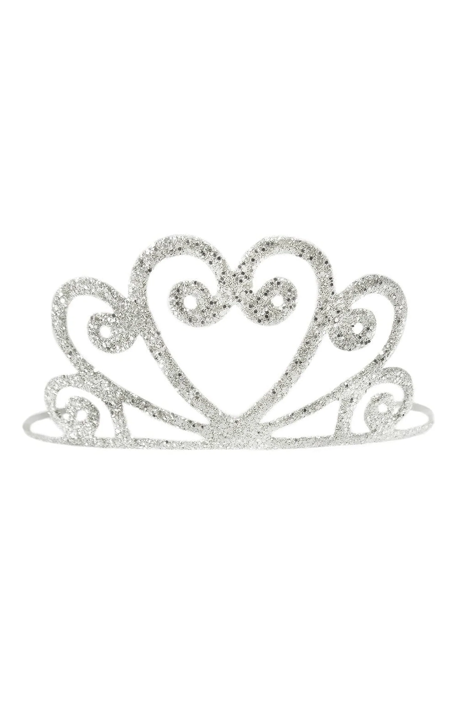 glitter tiara - zilver