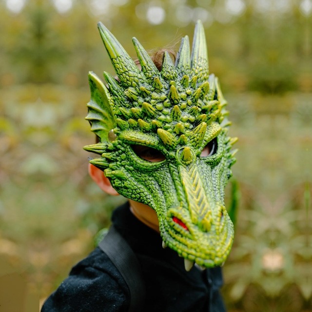 dragon mask - green