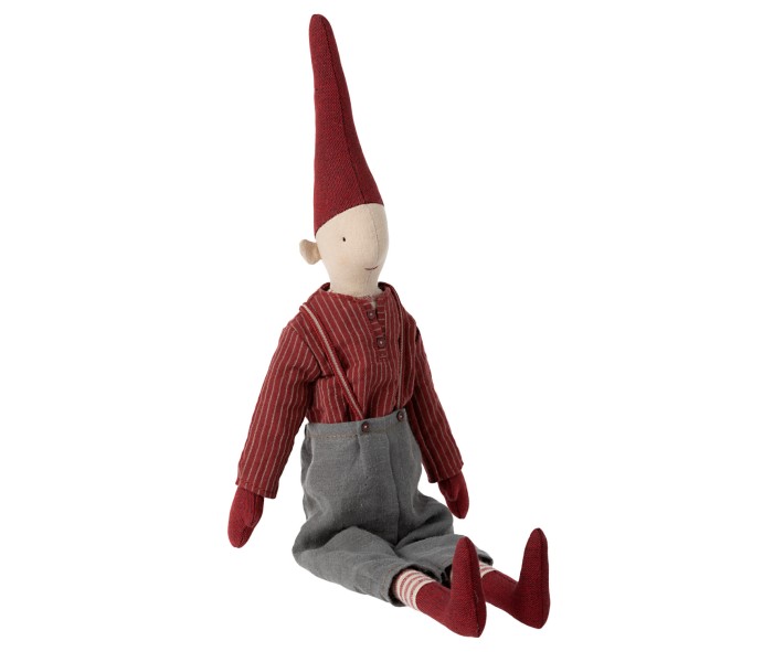 maileg medium pixy boy with red shirt