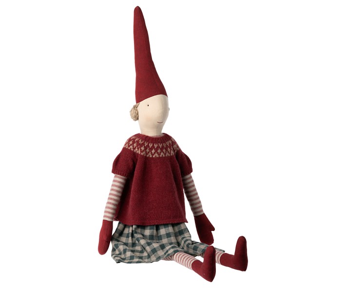 maileg mega pixy, dark green - girl