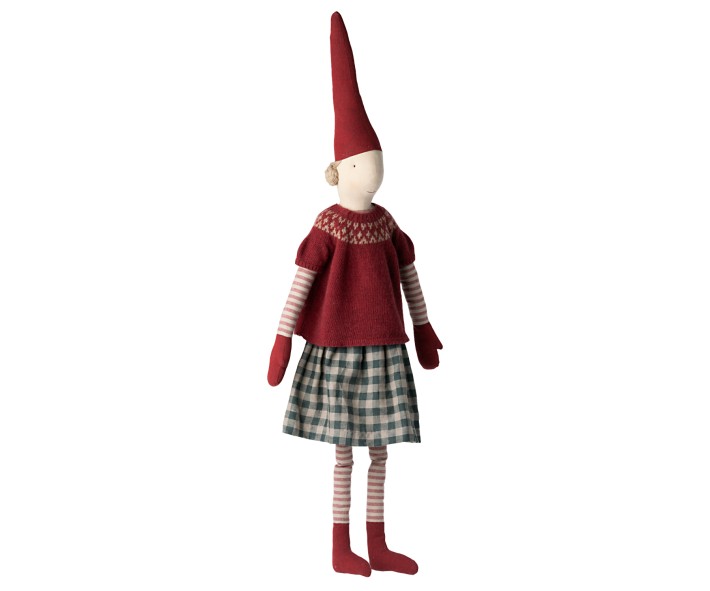 maileg mega pixy, dark green - girl
