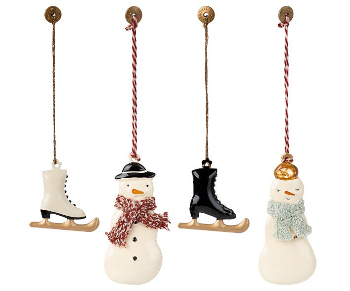 maileg metal ornament set - winter wonderland