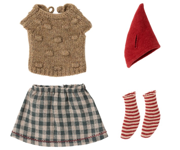 maileg christmas clothes, medium mouse - girl