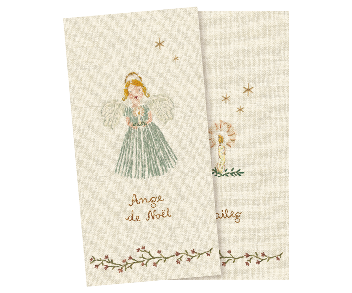 maileg napkin, ange de noël, small - blue