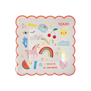 meri meri unicorn plates, small (8 st) | Kinderfeestwinkel | Speelgoedwinkel | Feestwinkel | Kinderwinkel | Amsterdam