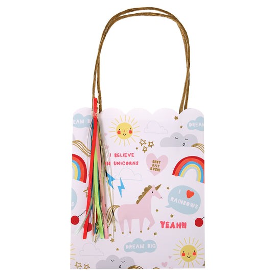 meri meri rainbow & unicorn bags