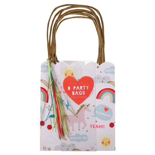 meri meri rainbow & unicorn bags