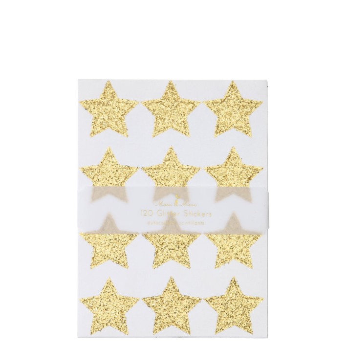 meri meri gold glitter star stickers