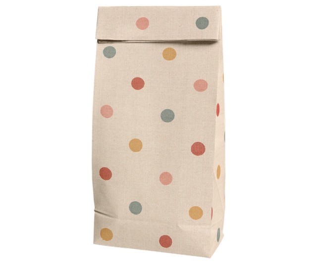 maileg gift bags, multi dots - small (5 st)