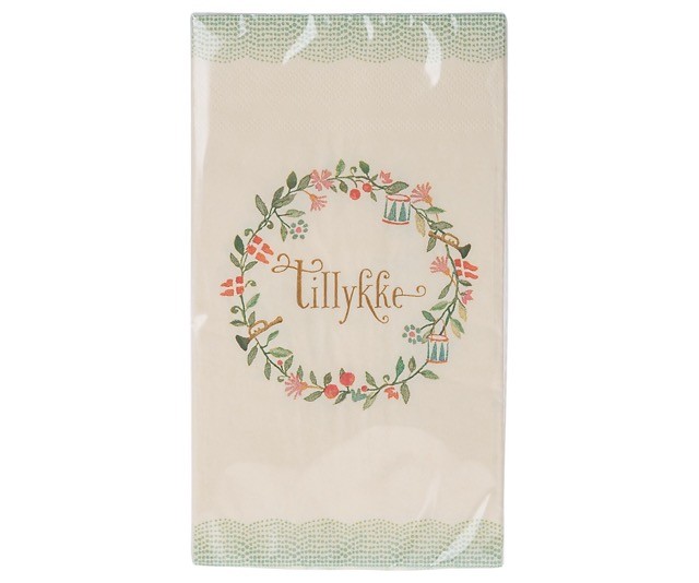 maileg napkin, tillykke - large