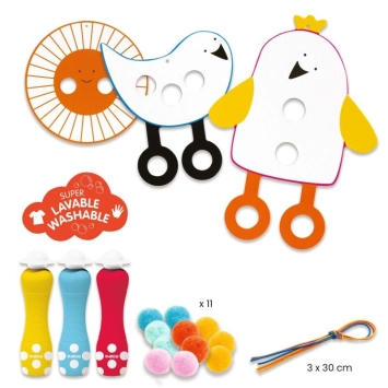 djeco colouring for little ones - dots and pompoms – in the sky