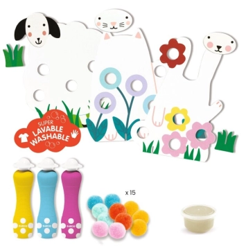 djeco colouring for little ones - dots and pompoms – in the grass