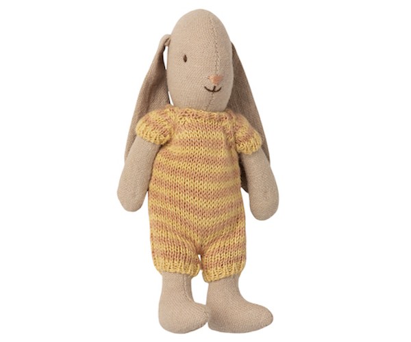 maileg bunny, micro - geel/oudroze