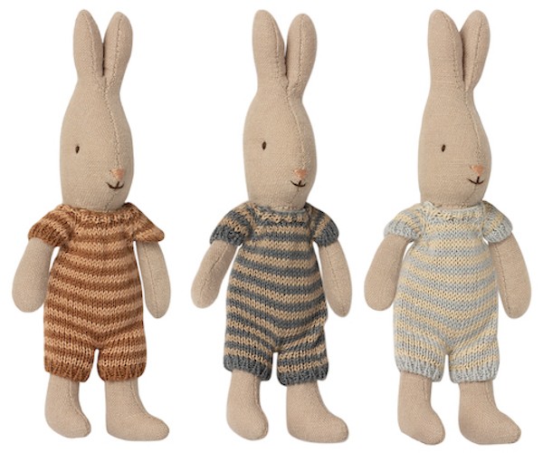 maileg rabbit, micro - lichtblauw/beige