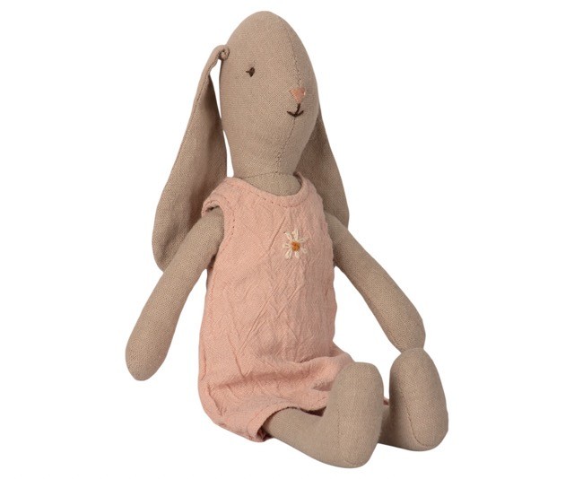 maileg bunny size 1 in dress - rose