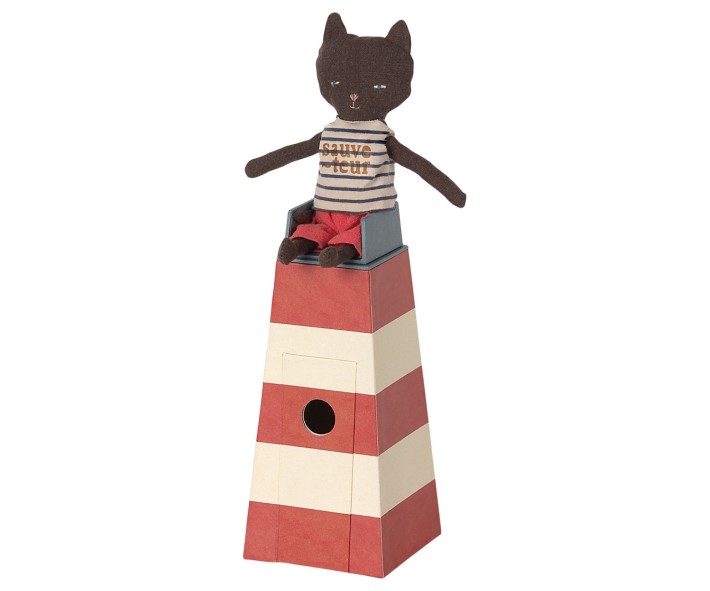 maileg tower with cat