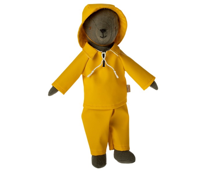 maileg rainwear with hat - teddy dad