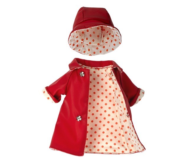 maileg rain coat with hat - teddy mum