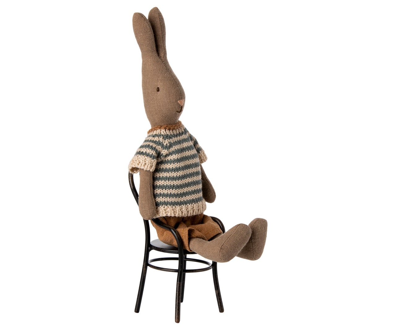 maileg rabbit size 1, shirt and shorts - brown